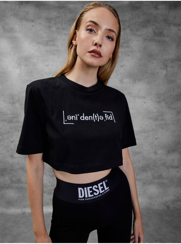 Diesel Black Women's Cropped Diesel T-Shirt - Women