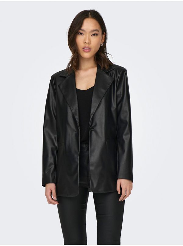 JDY Black women's faux leather jacket JDY Fox - Women