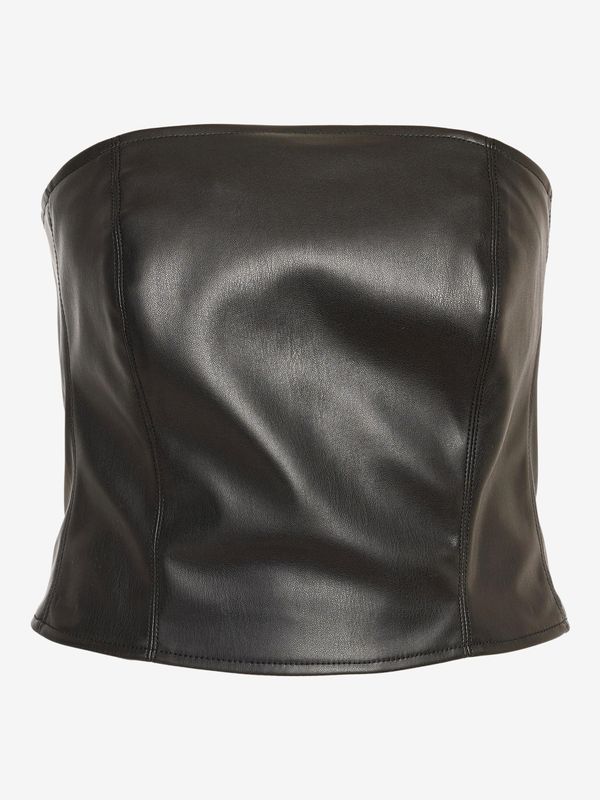 Noisy May Black women's faux leather top Noisy May Andy