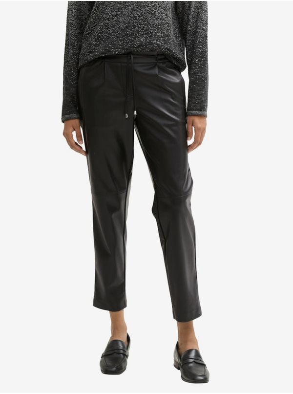 Tom Tailor Black women's faux leather trousers Tom Tailor - Women's