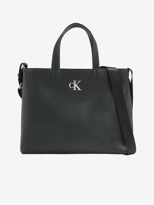 Calvin Klein Black women's handbag Calvin Klein Minimal Monogram Slim Tote 26