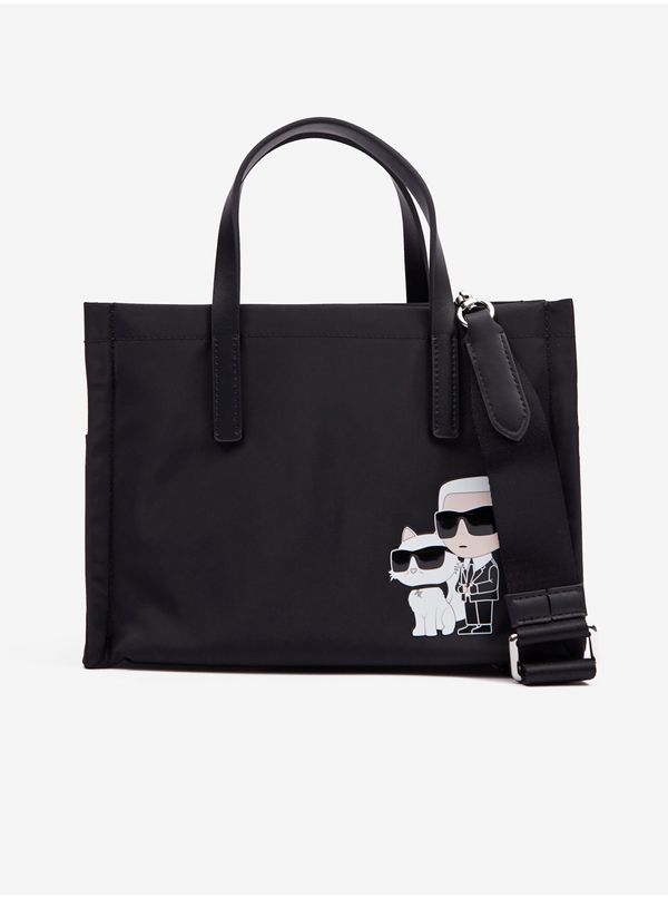 Karl Lagerfeld Black women's handbag KARL LAGERFELD Ikonik 2.0 Nylon SM - Women