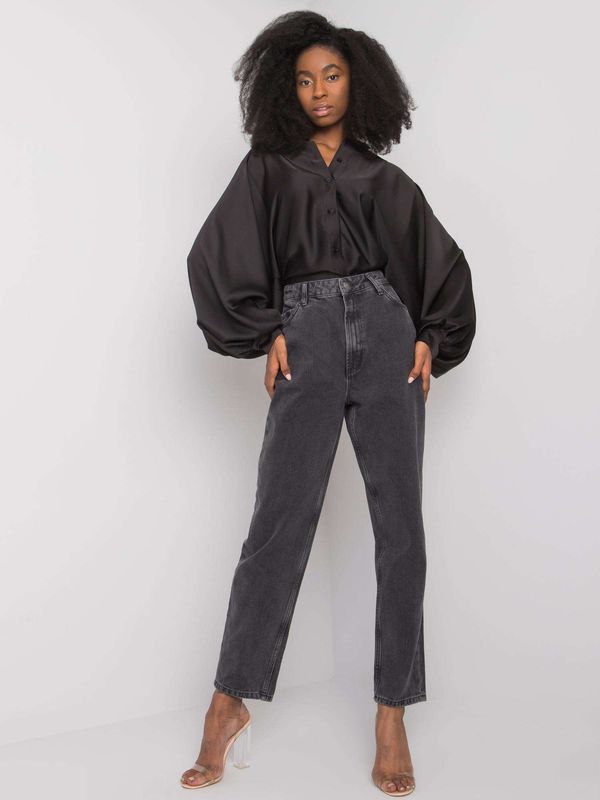 Fashionhunters Black women's jeans with high waist by Daniela RUE PARIS