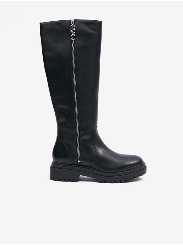 Michael Kors Black Women's Leather Boots Michael Kors Regan - Ladies