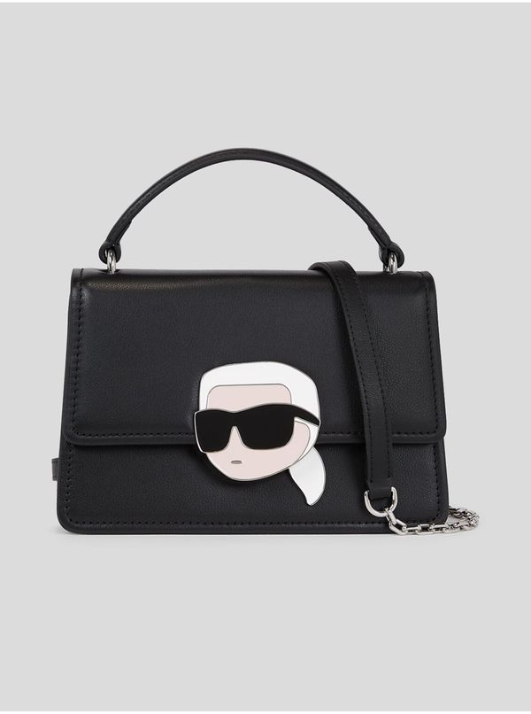 Karl Lagerfeld Black women's leather handbag KARL LAGERFELD Ikonik 2.0 Leather - Women