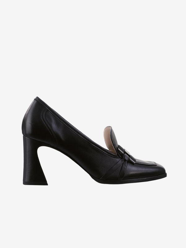 Högl Black women's leather loafers with heels Högl Glenn
