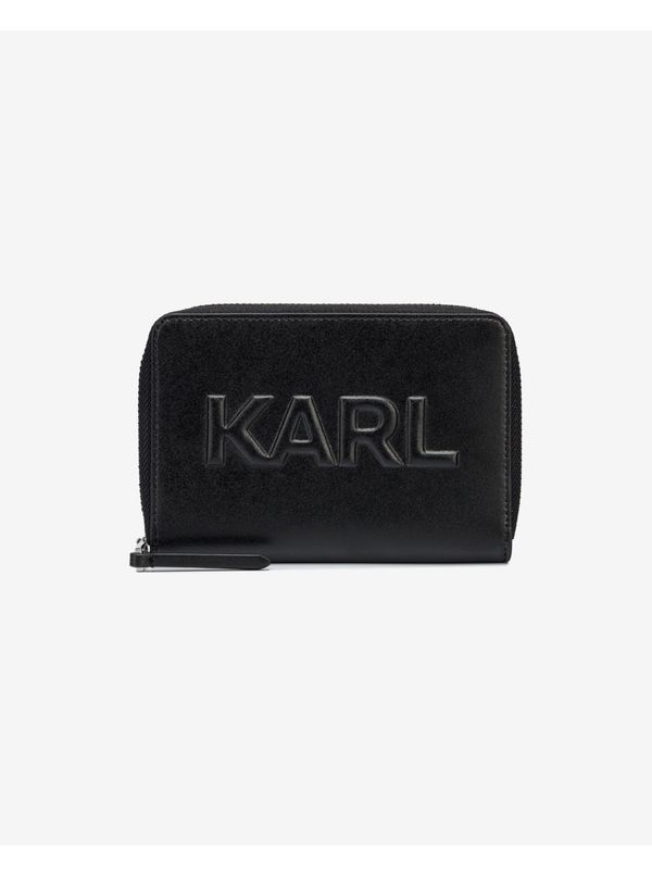 Karl Lagerfeld Black Women's Leather Wallet KARL LAGERFELD - Women's