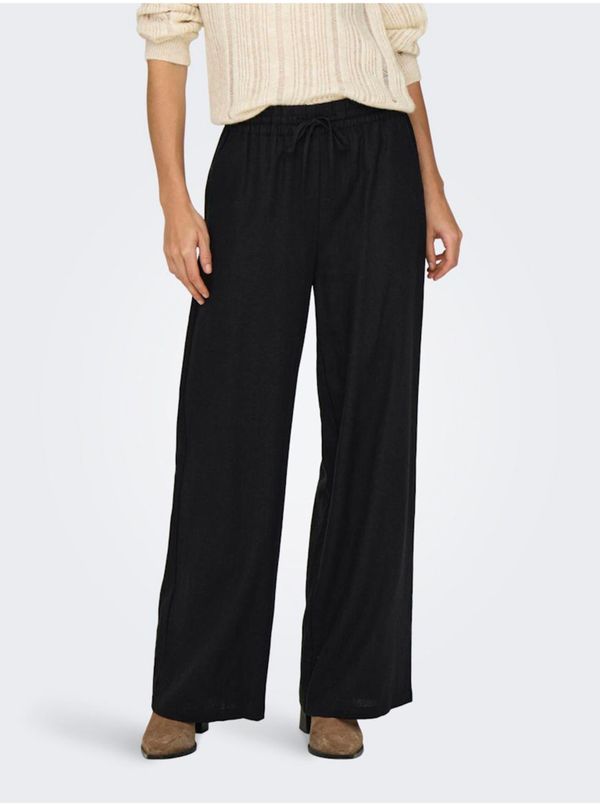 JDY Black Women's Linen Trousers JDY Say - Women