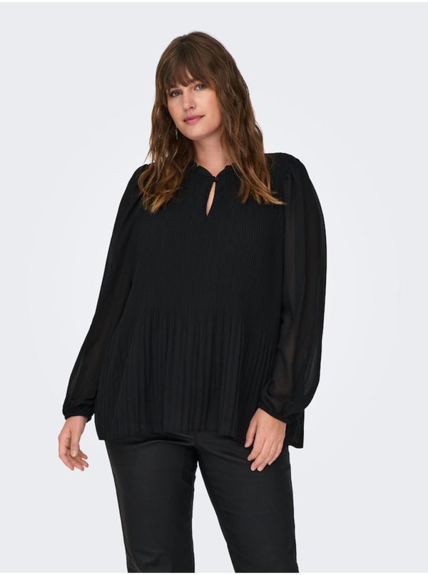 Only Black women's pleated blouse ONLY CARMAKOMA Piona - Women