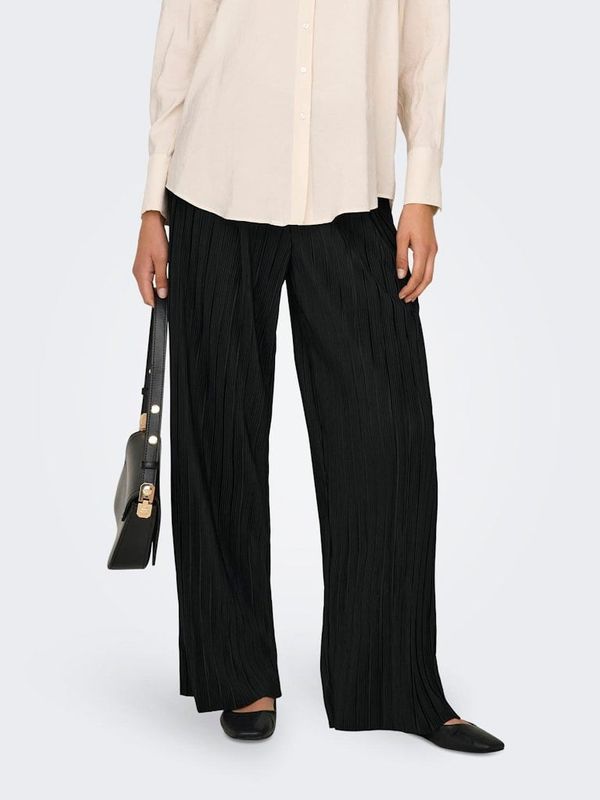 Only Black women's pleated trousers ONLY Ravenna