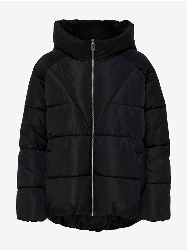 Only Black Women's Quilted Winter Jacket WITH Hood ONLY Alina - Women