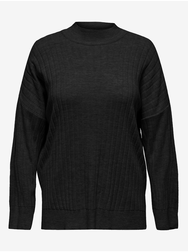 Only Black Women's Ribbed Sweater ONLY CARMAKOMA New Tessa - Women
