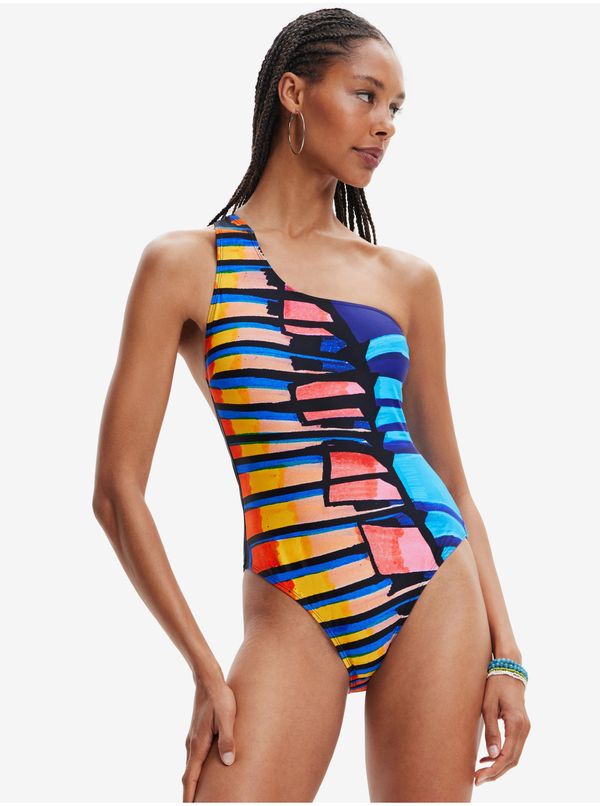 DESIGUAL Black women's striped swimsuit Desigual Amazonas - Women