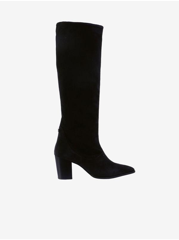 Högl Black women's suede boots on heel Högl Dress Up - Women's