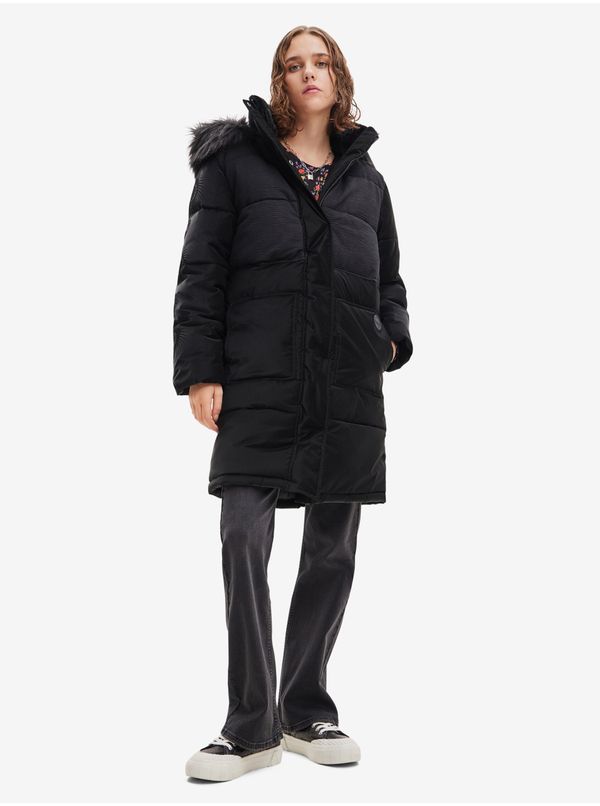 DESIGUAL Black Women's Winter Coat Desigual Kelowna - Women