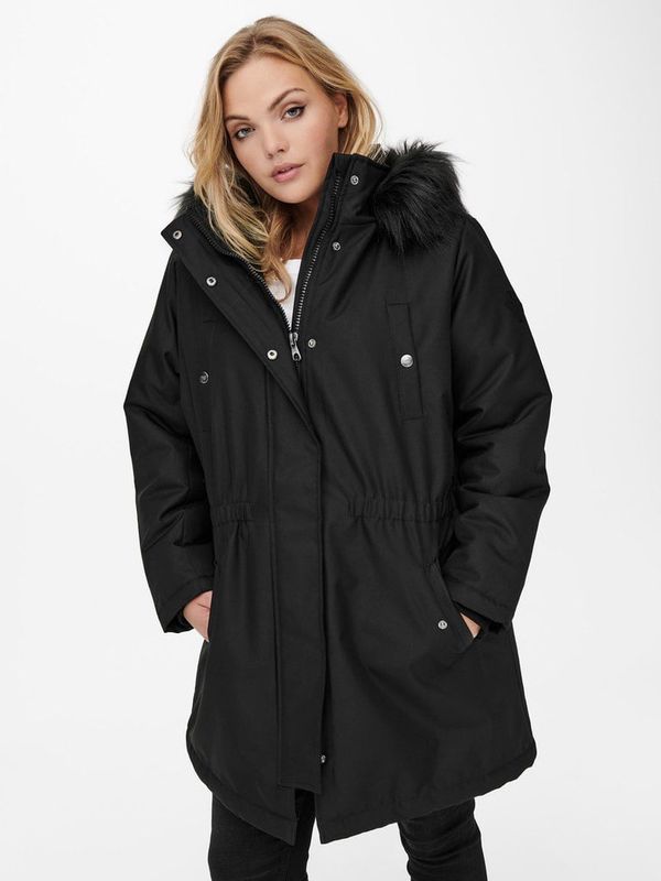 Only Black women's winter parka ONLY CARMAKOMA Irena