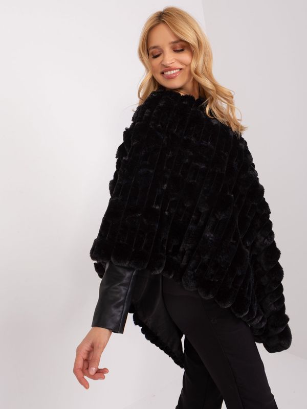 Fashionhunters Black Women's Winter Poncho