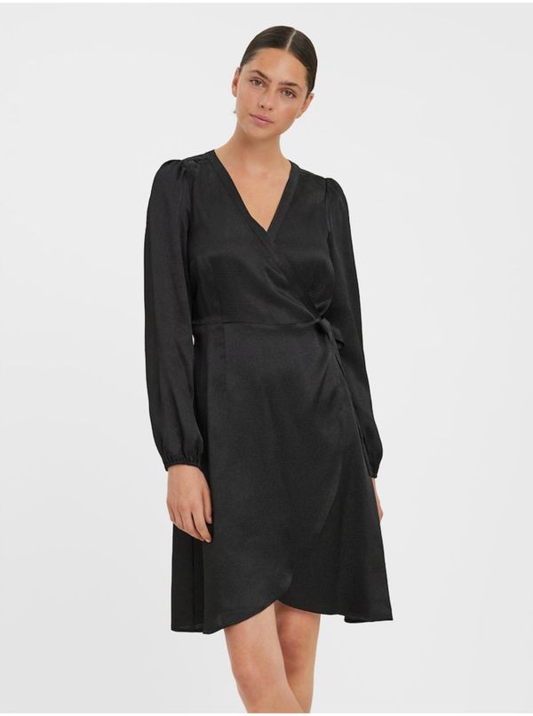 Vero Moda Black women's wrap dress Vero Moda Sabi - Women