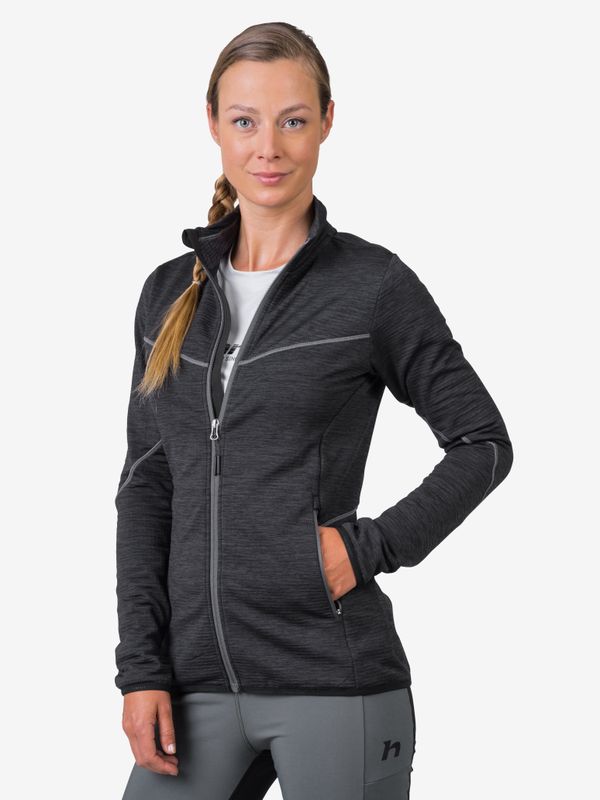 HANNAH Black women's zip-up sweatshirt Hannah Dagnys