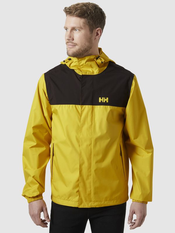 Helly Hansen Black-yellow men's sports jacket HELLY HANSEN Vancouver Rain Jacket
