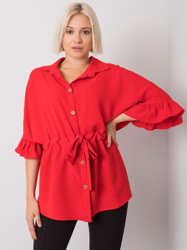 RUE PARIS Blouse-CHA-BZ-3576.25-red