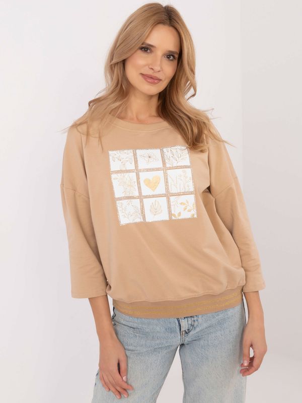 Calimera Blouse-CLM-BZ-1268.67-camel