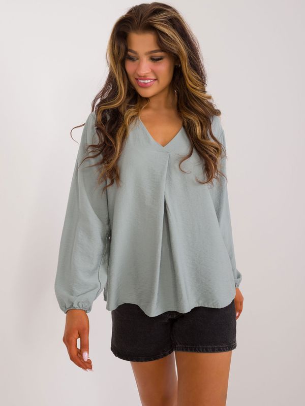 Sublevel Blouse-D60082M11180B-khaki