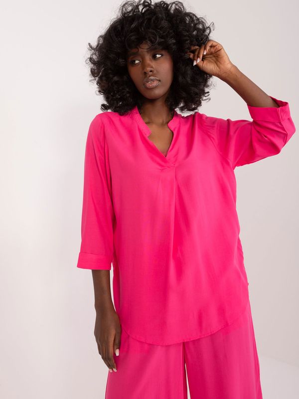 Sublevel Blouse-D73761M11174A-fuchsia