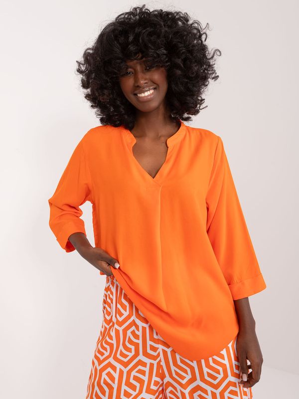 Sublevel Blouse-D73761M11174A-orange