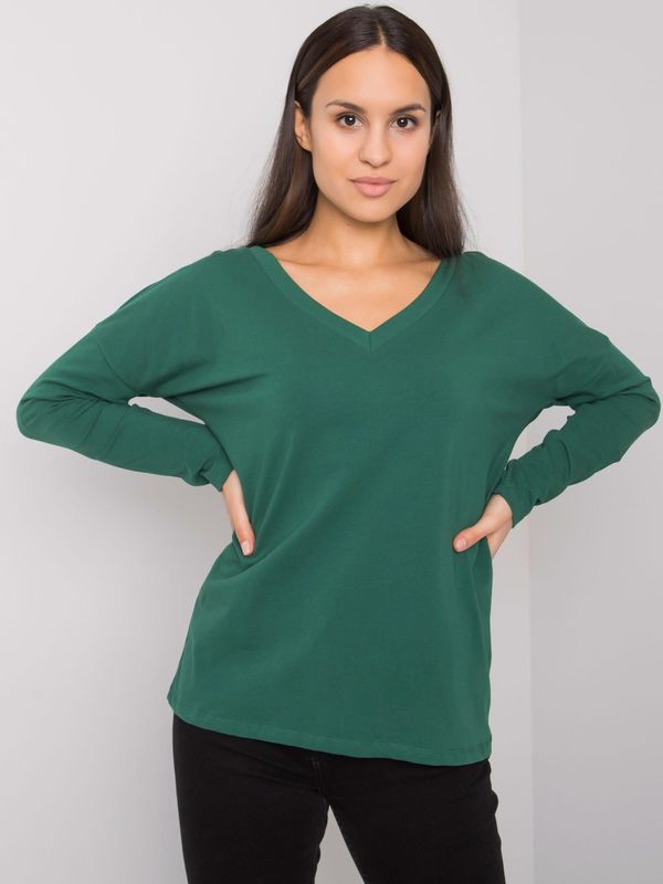 RUE PARIS Blouse-RV-BZ-7315.39X-dark green