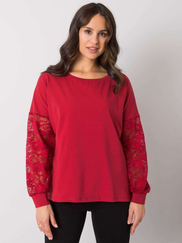 RUE PARIS Blouse-RV-BZ-7342.03-burgundy