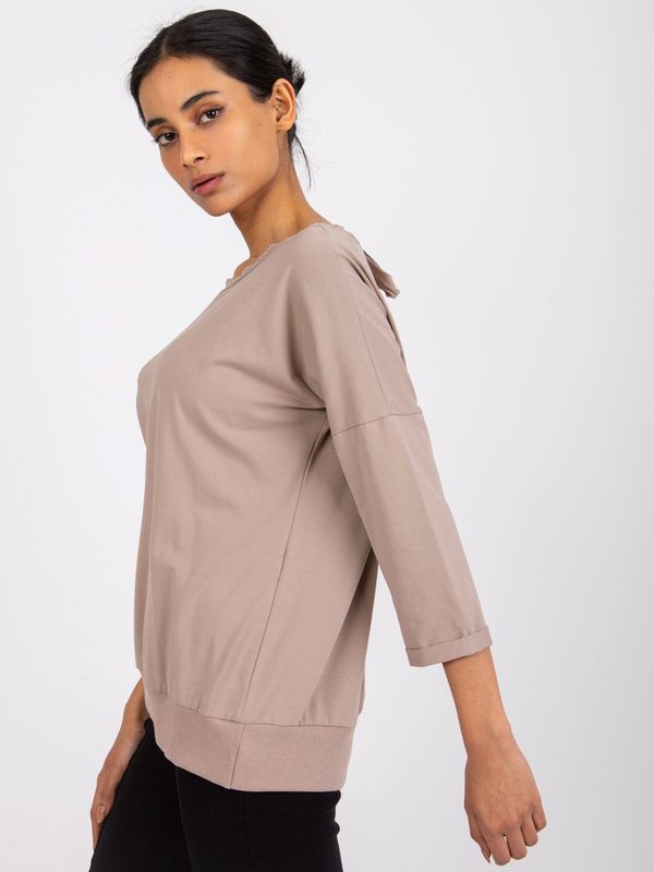 RUE PARIS Blouse-RV-BZ-7550.58-dark beige