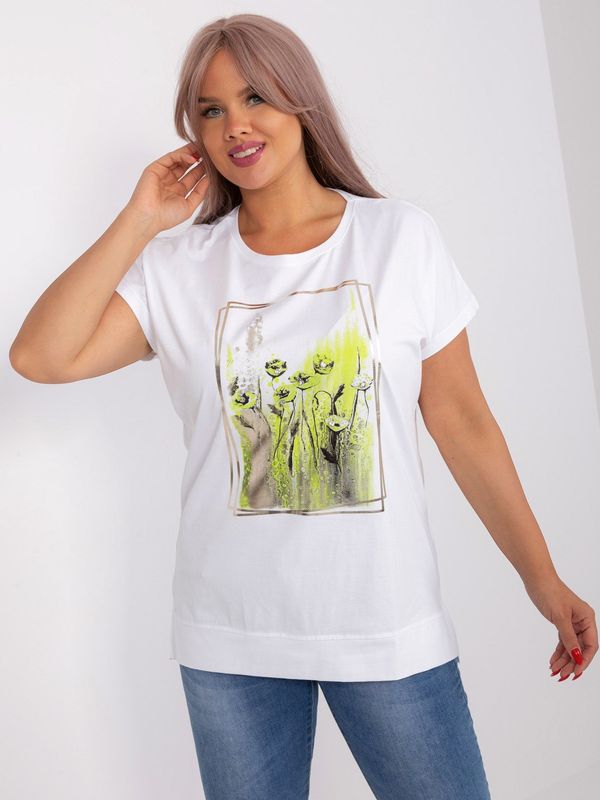 RELEVANCE Blouse-RV-BZ-8830.16P-white-green