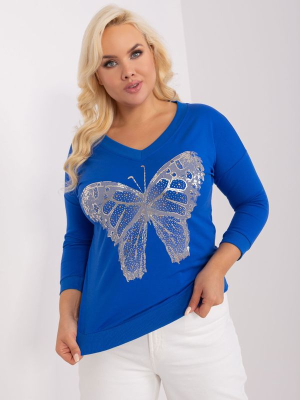 RELEVANCE Blouse-RV-BZ-8999.26X-Cobalt