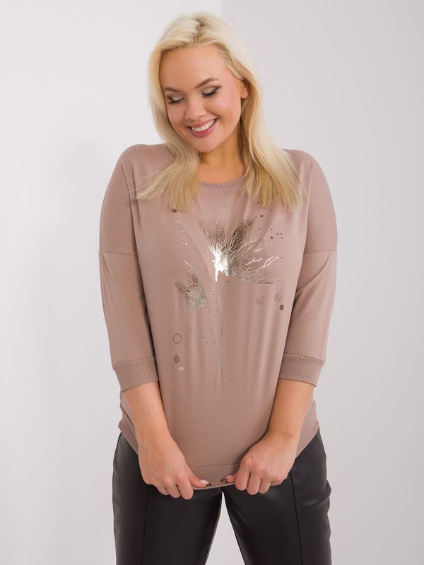 RELEVANCE Blouse-RV-BZ-9193.91-dark beige