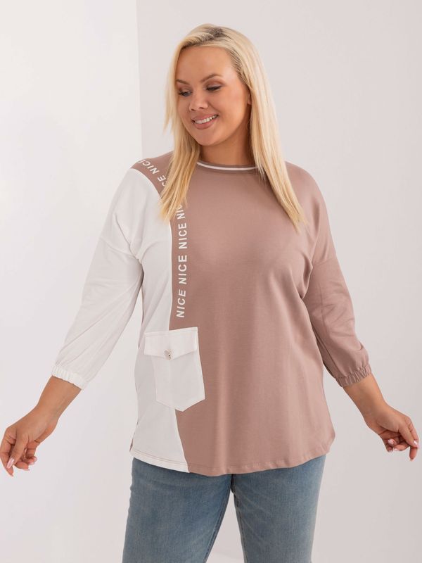 RELEVANCE Blouse-RV-BZ-9336.17-dark beige