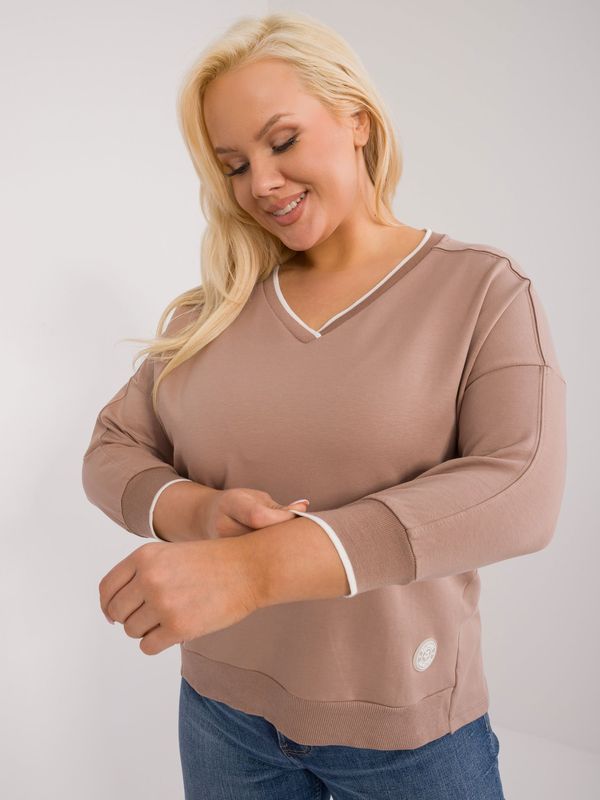 RELEVANCE Blouse-RV-BZ-9343.33-dark beige