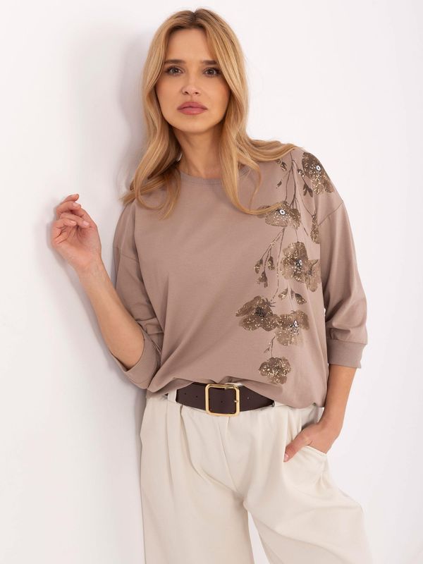 RELEVANCE Blouse-RV-BZ-A407.29-dark beige
