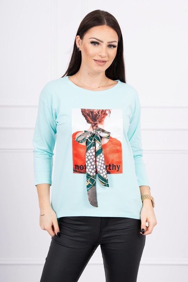 Kesi Blouse with 3D graphics Remarkable mint