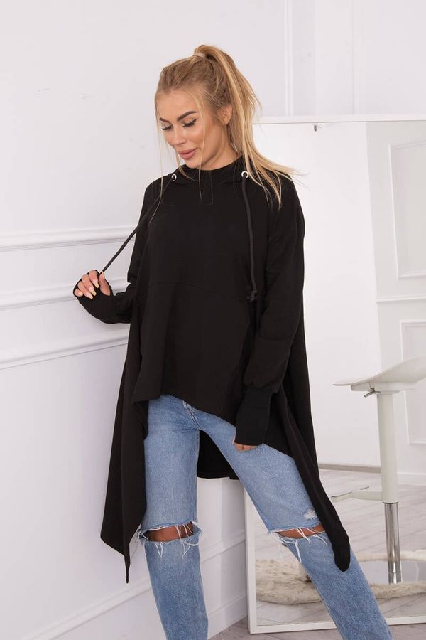 Kesi Blouse with black flared at the bottom