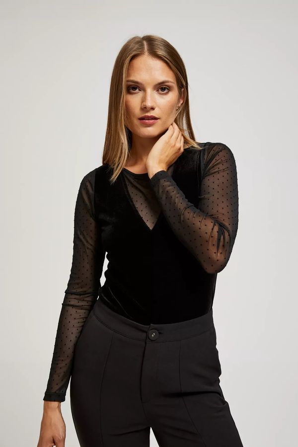 Moodo Blouse with openwork sleeves