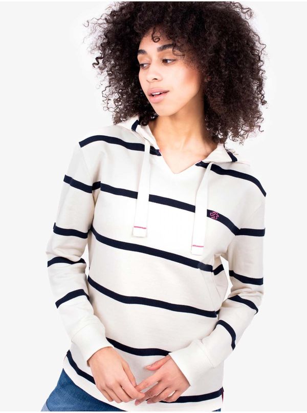 Brakeburn Blue and White Ladies Striped Hoodie Brakeburn - Women