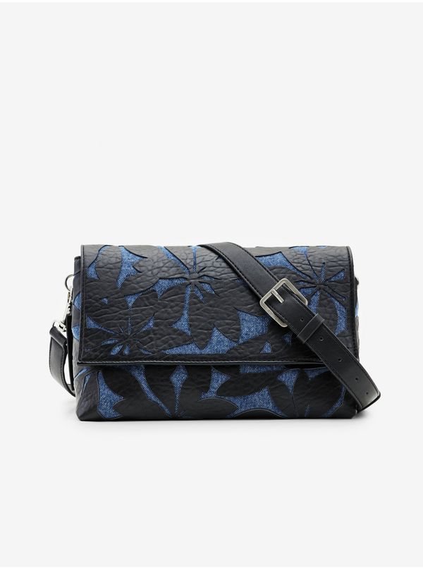 DESIGUAL Blue-Black Women's Patterned Handbag Desigual Onyx Venecia 2.0 - Women