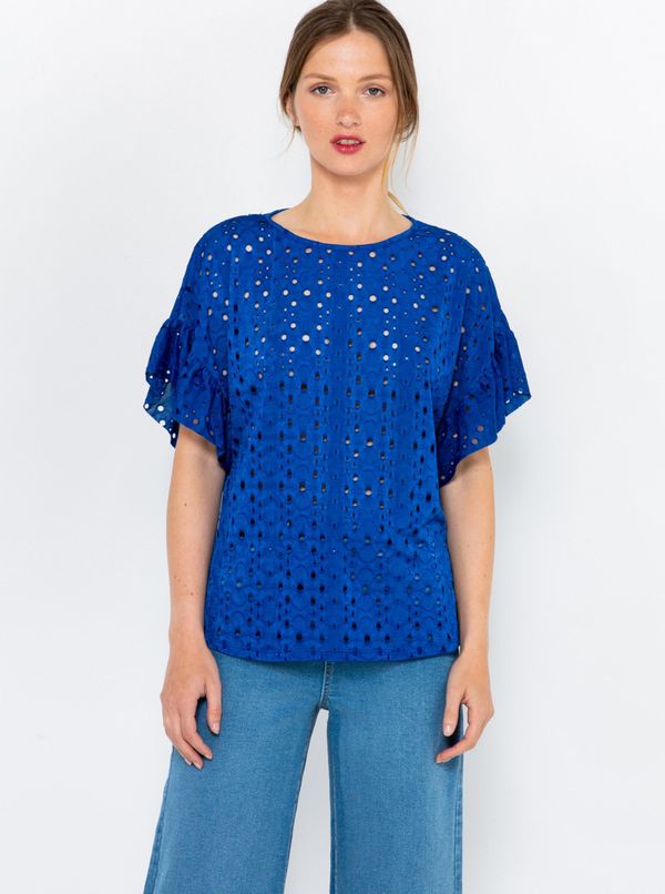 CAMAIEU Blue blouse with madeira CAMAIEU - Ladies
