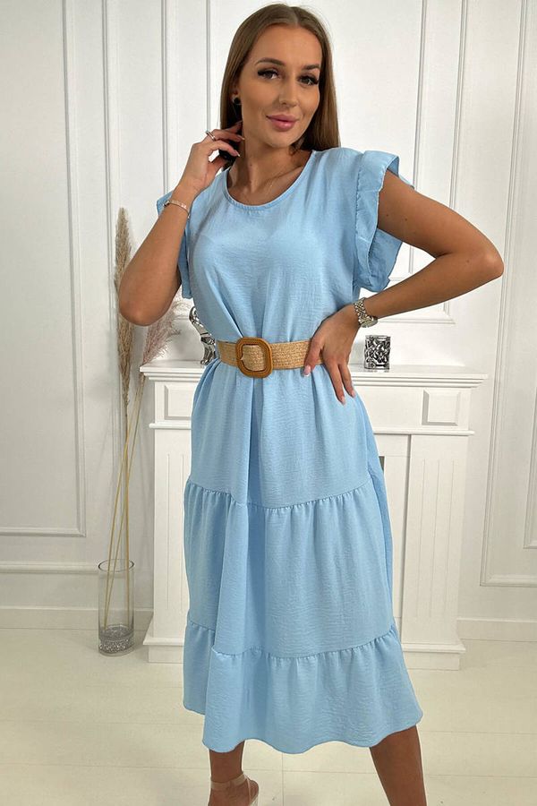 Kesi Blue dress with ruffles