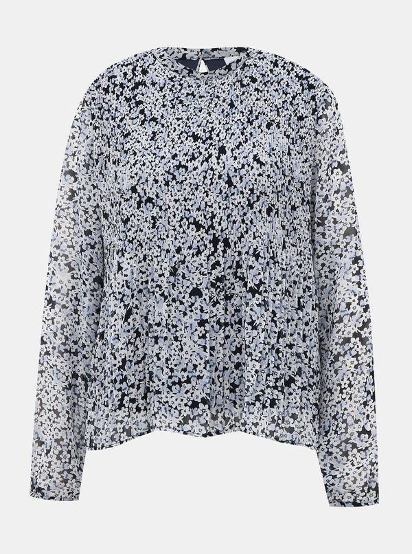 Vila Blue floral pleated blouse VILA Moltan - Ladies