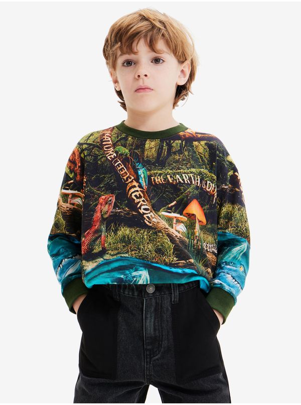 DESIGUAL Blue-green boys' sweatshirt Desigual Newman - Boys