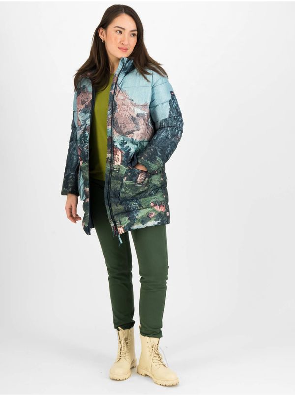 Blutsgeschwister Blue-Green Women's Quilted Jacket Blutsgeschwister Mountain Cloud - Women