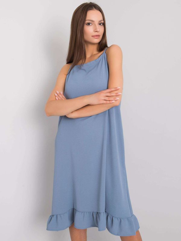 Fashionhunters Blue-grey hanger dress by Simone