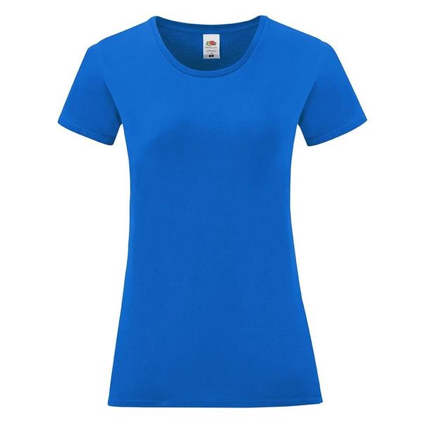 Fruit of the Loom Blue Iconic women's t-shirt in combed cotton Fruit of the Loom